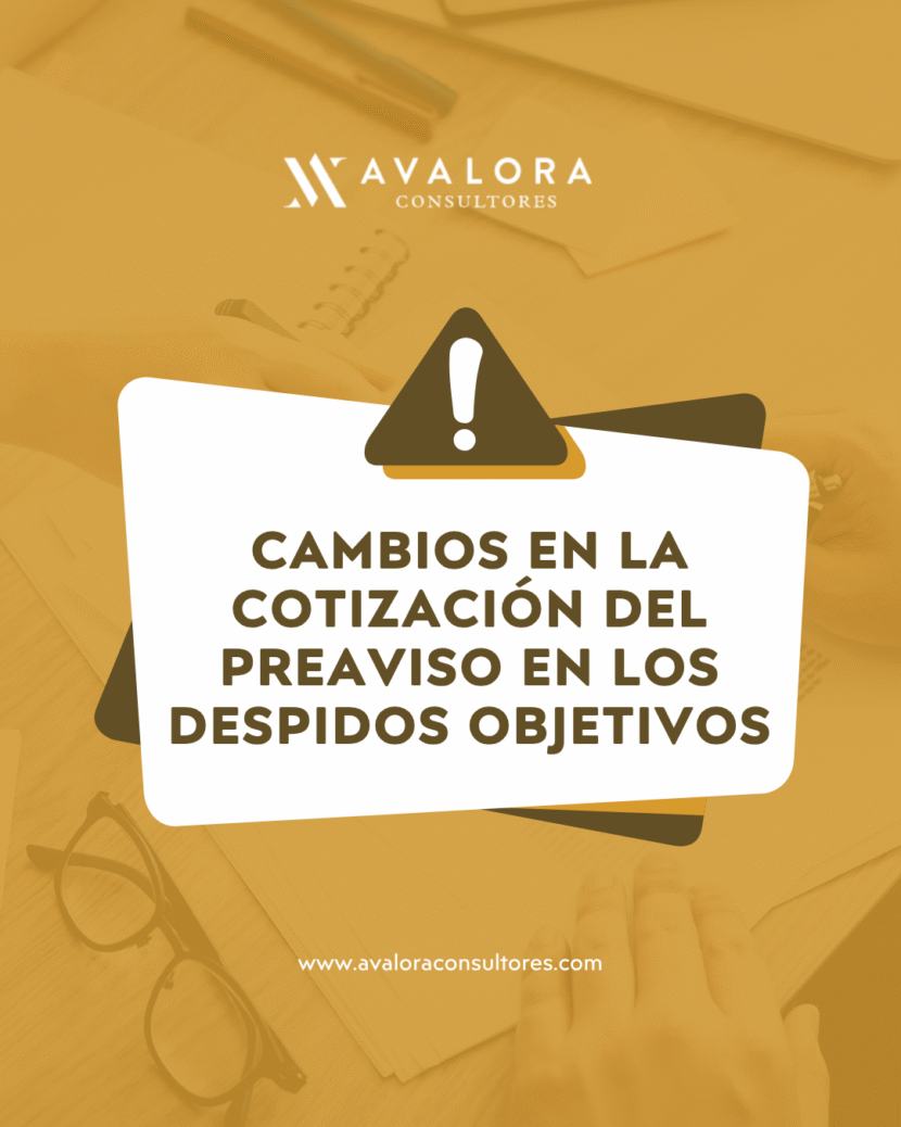 Cambia la cotización del preaviso en los despidos objetivos avalora consultores